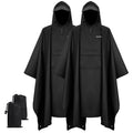 TechRise Thick Hooded Rain Poncho for Adults with Pocket, Unisex Waterproof Lightweight Raincoat Reusable for Hiking Camping